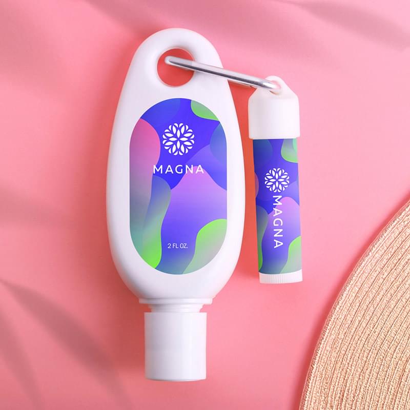 Sunscreen &  Lip Moisturizer With SPF15 Carabiner Kit