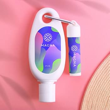 Sunscreen &  Lip Moisturizer With SPF15 Carabiner Kit