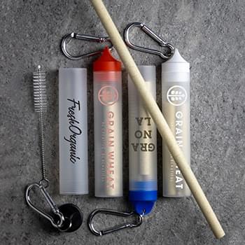 LAST CHANCE - Wheat Straw Plastic Keychain Set